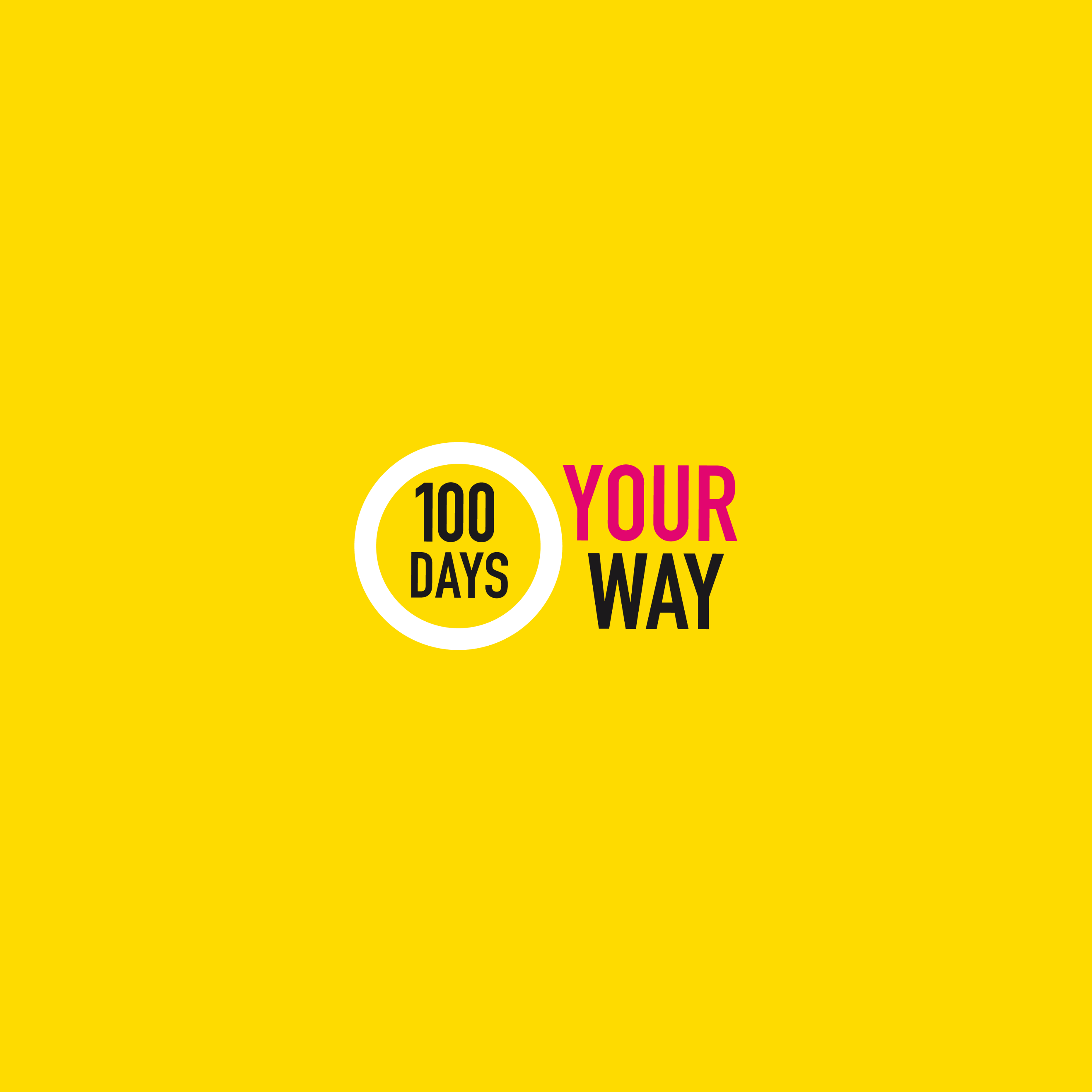 100 Days Your Way website hero 1080 x 1080 px