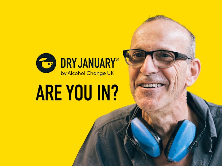 Decorative. Text reads: DRY JANUARY® - ARE YOU IN?