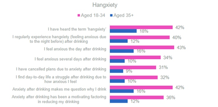 Hangxiety figure from Dry January 2023 survey