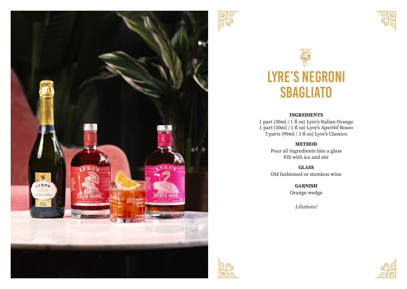 Lyres Global Recipe Cards 148x210mm Negroni Sbagliato