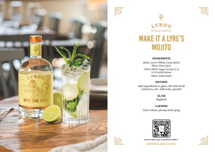 Lyres Recipe Cards A6 Mojito