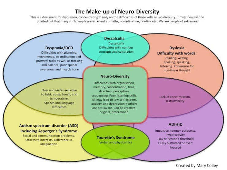 Neurodiversity diagram Mary Colley 1