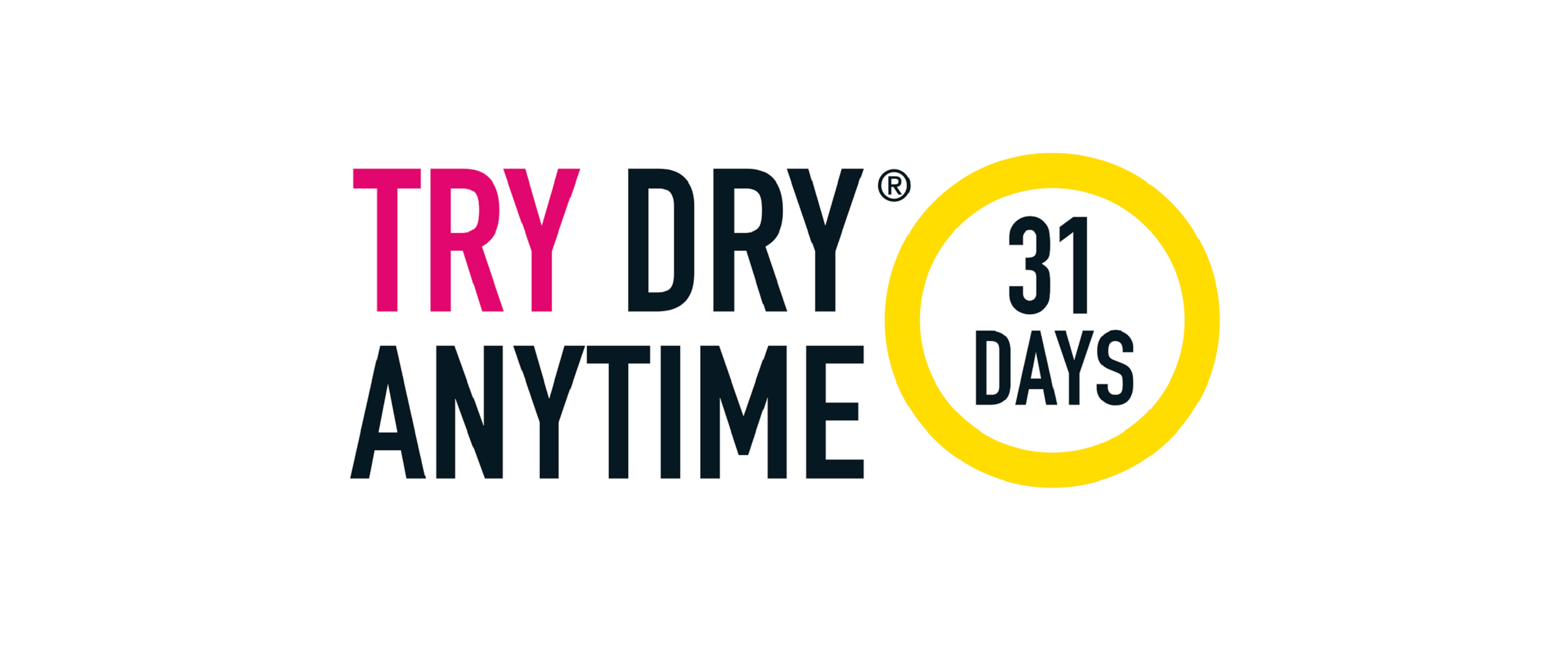 Decorative. Text reads: TRY DRY® ANYTIME.