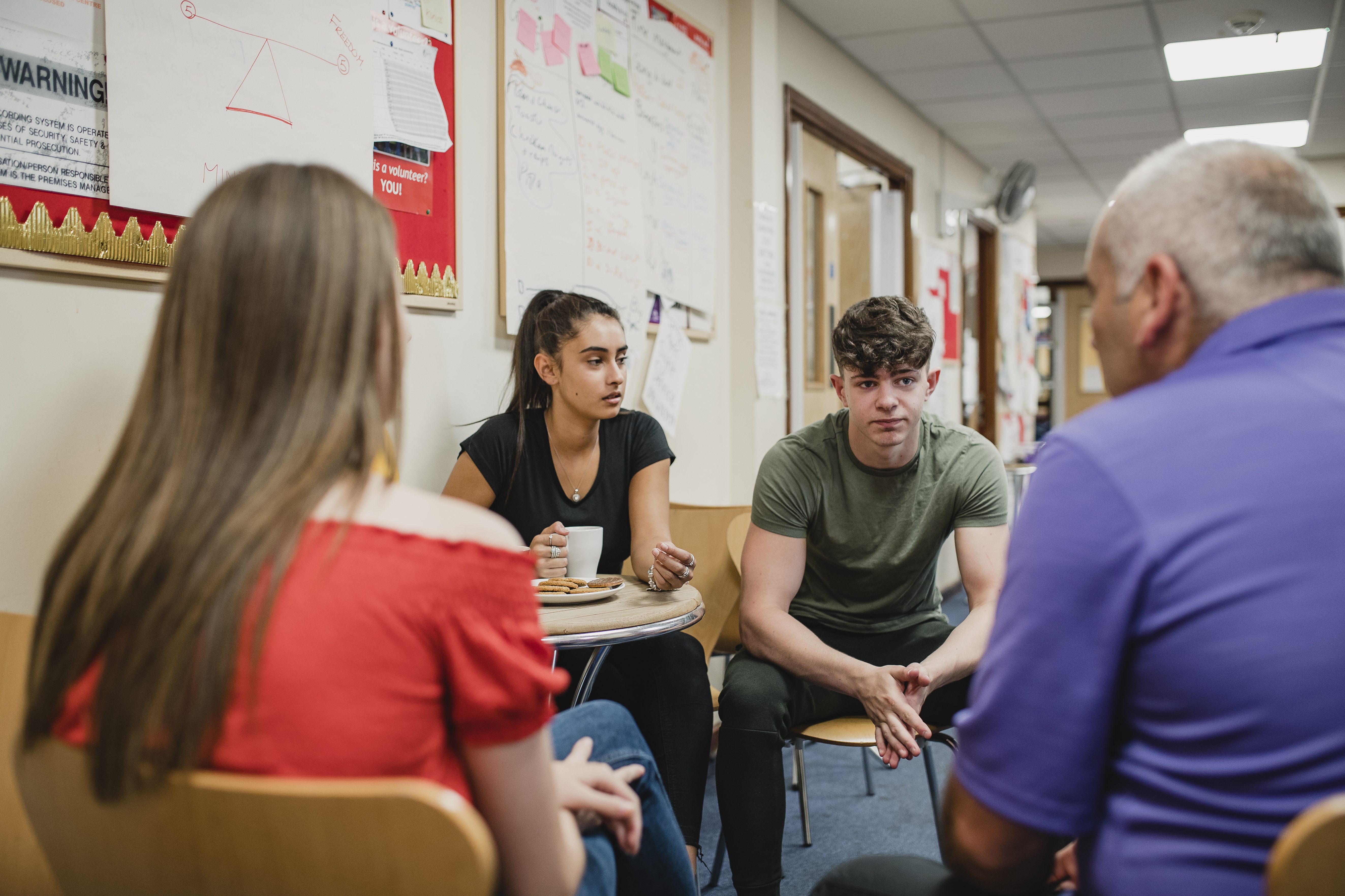 Teenagers Group Therapy At The Community Centre Stock Photo