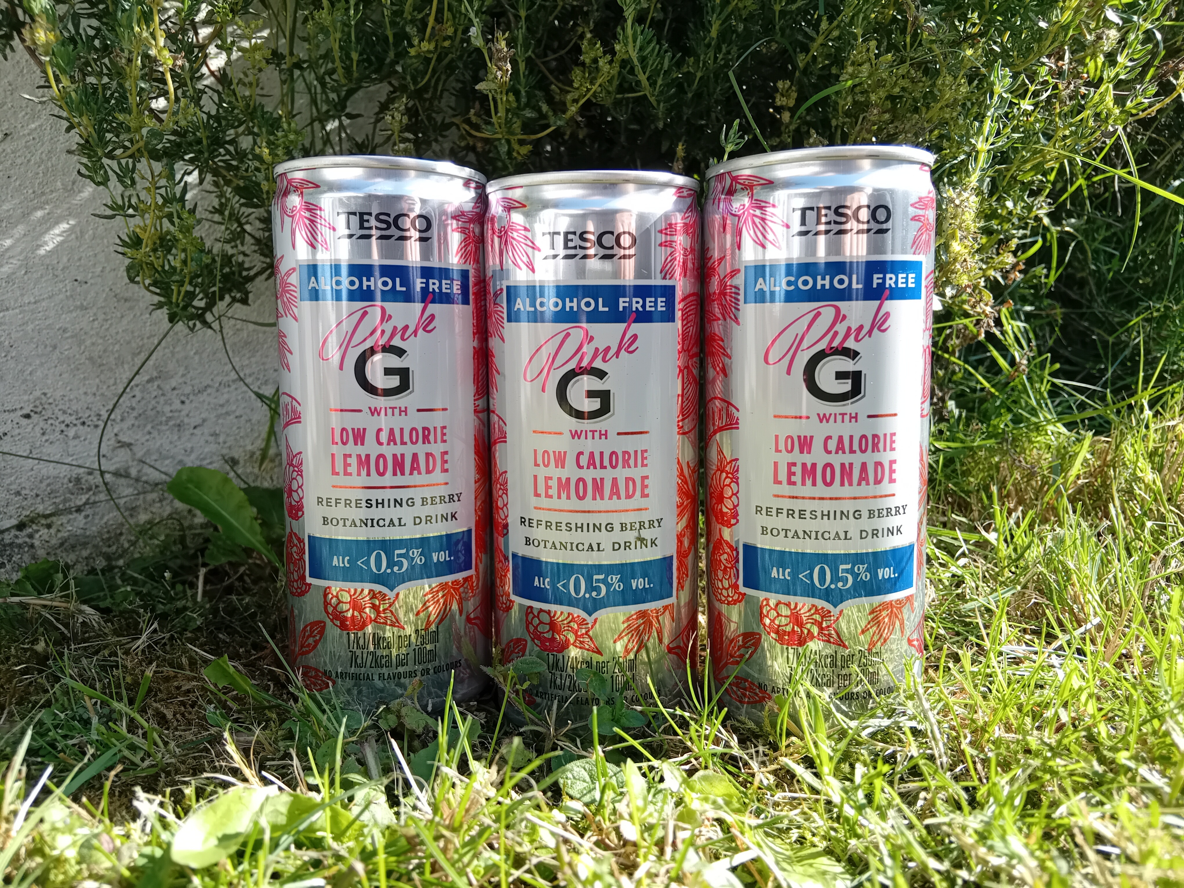 Tesco Pink G with lemonade